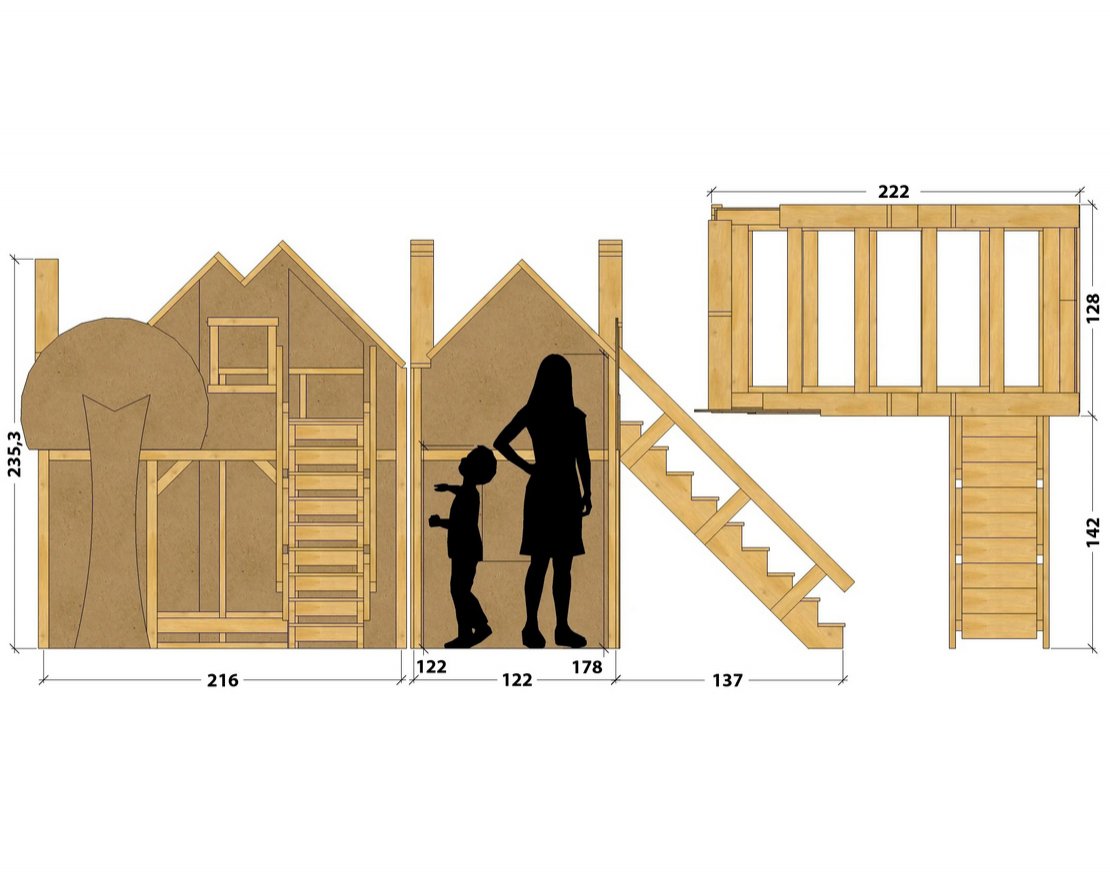 Двухъярусная кровать TORUDA WOOD Дом на дереве - вид 2
