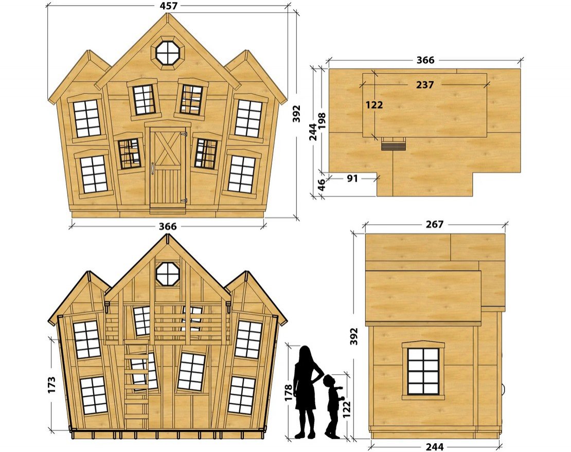 Игровой домик TORUDA WOOD Триплекс - вид 2