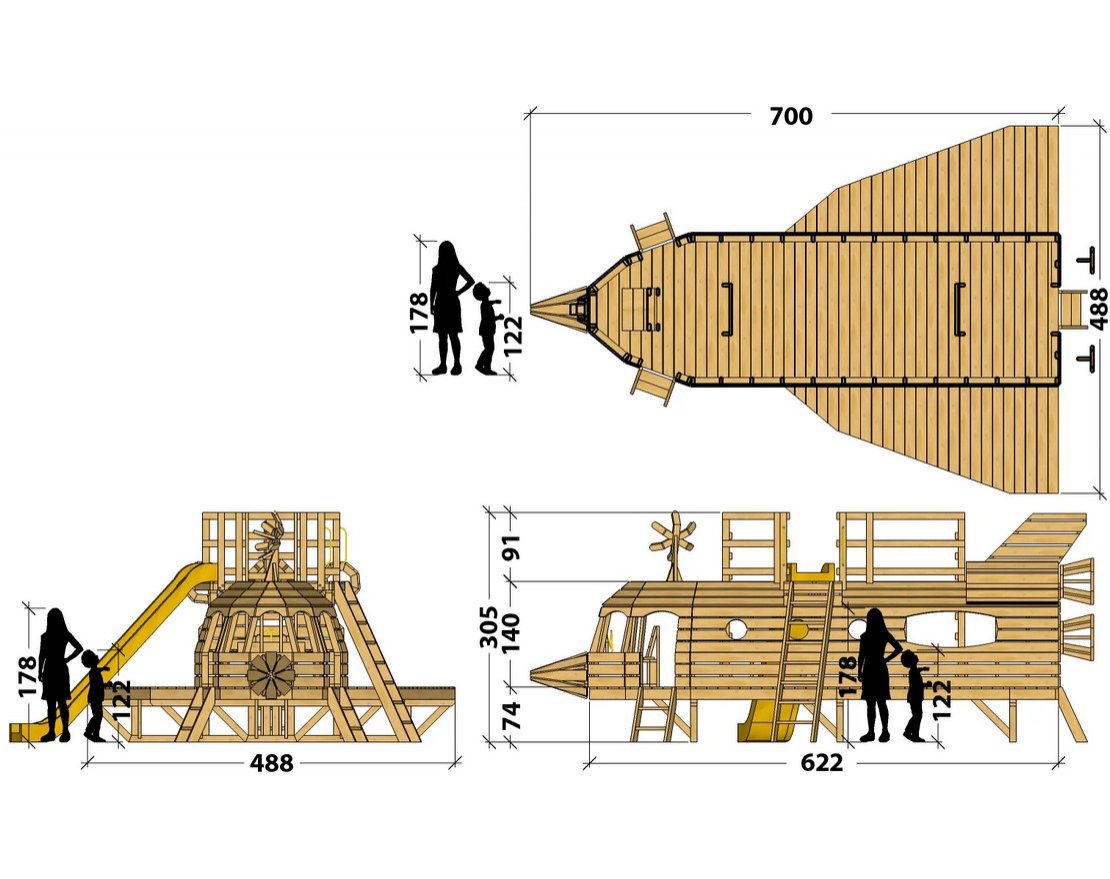 Игровой комплекс TORUDA WOOD Космолет - вид 2