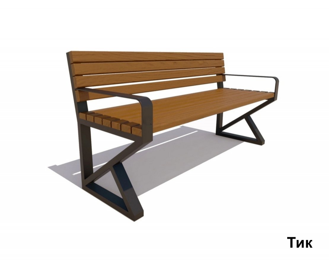 Скамейка садово-парковая Королев, Сосна - вид 4